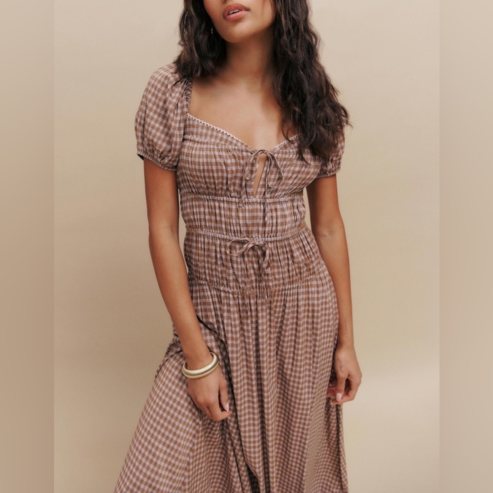 Reformation Rhett Dress Audrie Check - Picture 6 of 16